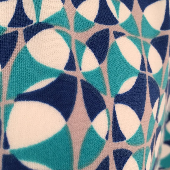 ✅ SOLD Max Studio Turquoise & Navy Sleeveless Shirt Dress - Picture 3 of 8